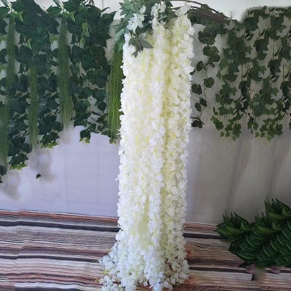 Dekorative Blumen hochwertige weiße simulierte Wisteria Girland