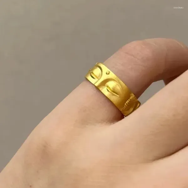 Кластерные кольца творческий дизайн Будда лицо металлическо