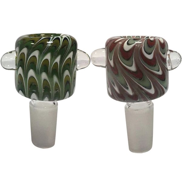 Винтажные цветочные курительные стеклянные миски 14 мм 18 мм мужской слайд -горелки толстые чаши для бонже