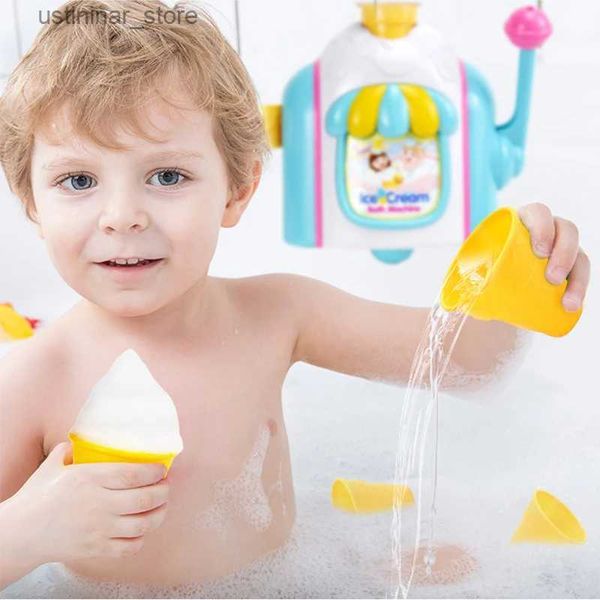 Sand Play Water Divertida Novo Ice S Maker Bubble Machine Bath Bath Toys Fun Foam Cone Bathtub Toy Toy Gift Newborn Bath Bath Bath for Children #20 L416