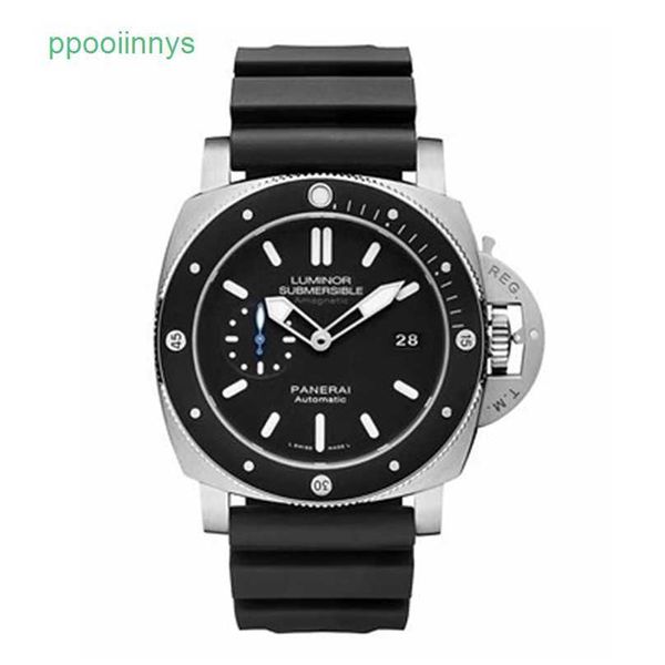 PANEREI Mens Luminors Marina Relógios de punho de punho Certificado de relógio automático mecânico Paneraiss Stealth Series Titanium Metal Mechanical Automático W QPO1