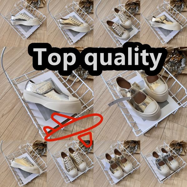 Casual Shoes Designer Schuhe Frauen Plattform Trainer Sneaker Gold Silber Schnüre-up-Klettvertreter 36-40 Klassiker komfortabler GAI Golden Free Versand