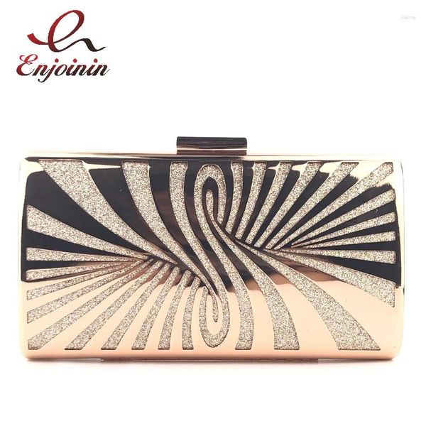 Stumi a tracolla Luxury Metal Box Clutch Fritch Fashion Borse e borse per donne borse da catena geometrica Mini sacchetto