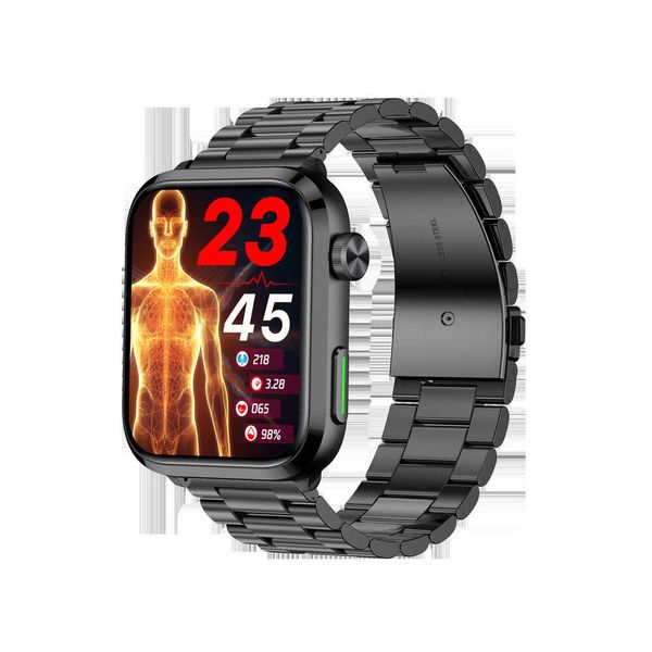 2024 NOVO F220 Smart Watch Fisioterapia a laser ECG +PPG Ácido úrico e sanguíneo Blood Blood Bran Monitorando Health Watch