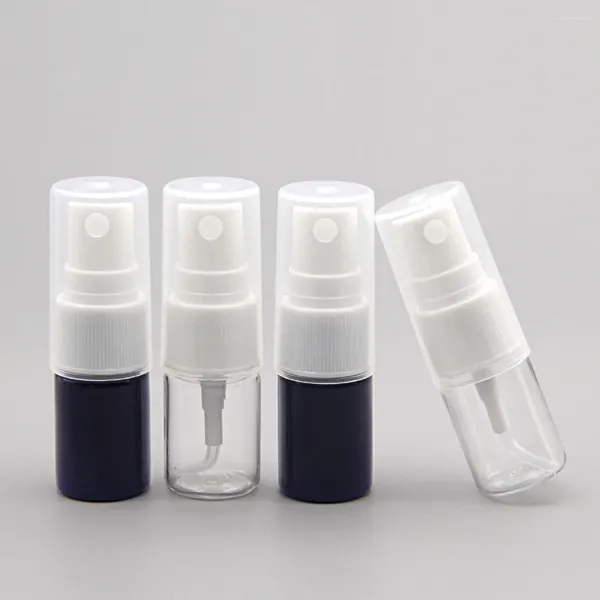 Garrafas de armazenamento 100pcs 6 ml Mini Prazia de plástico azul transparente Perferfume Parfume Toner Cosmético Recipientes de embalagem