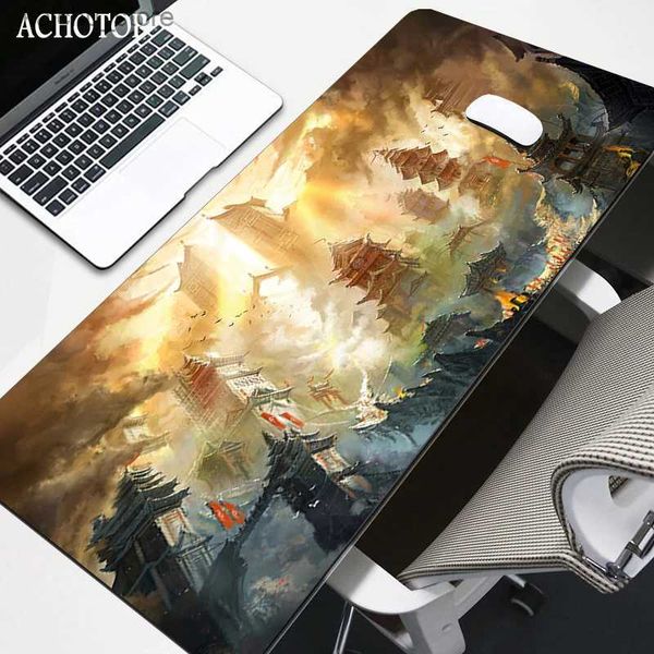 Maus -Pads Handgelenk ruhen chinesische Palast -Gaming -Maus -Pad -Computer Mousepad Gamer Großer XXL -Spiel Gummi -Maus -Matte Anime Big Mause Pad für PC -Laptop Y240419