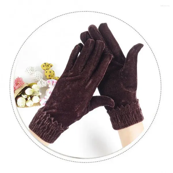 Guanti ciclistici 1 coppia etichetta corta corta sexy in velluto in velluto operico sportivo guidando lady lady mittens cigno