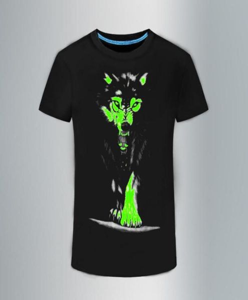 2018 Neue 3D -T -Shirt -Männer Freizeit fluoreszierende personalisierte Shortsleeve Luminous T -Shirt Summer Tops Männer T -Shirt leichte Kleidung 7589428