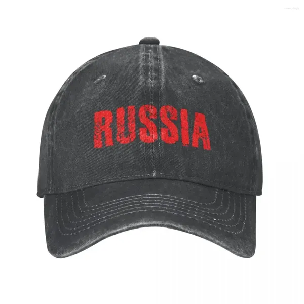 Ballkappen Russland Moskau Fit Männer Frauen Baseball Destressed Denim gewaschener Hut Mode Outdoor Travel Workouts Snapback