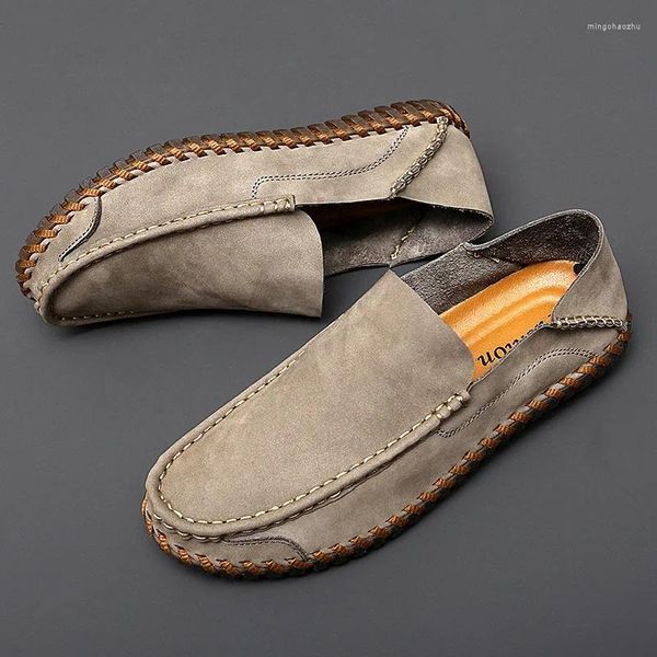 Sapatos casuais de couro genuíno mocassins vaca para homem mocassins de mola macia mais tamanho 38-48 tenis masculinos 38-47