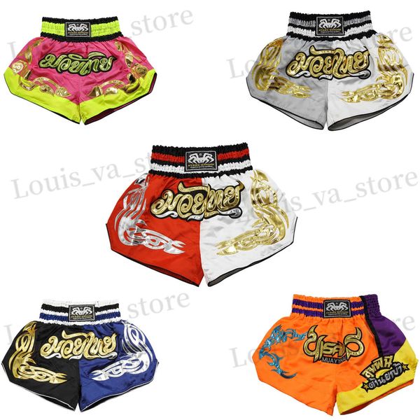 Shorts maschile Raja Muay Thai Shorts Cool Stampa per bambini Fare Boxing per uomini e donne Shols Shorts MMA Pants all'ingrosso T240419