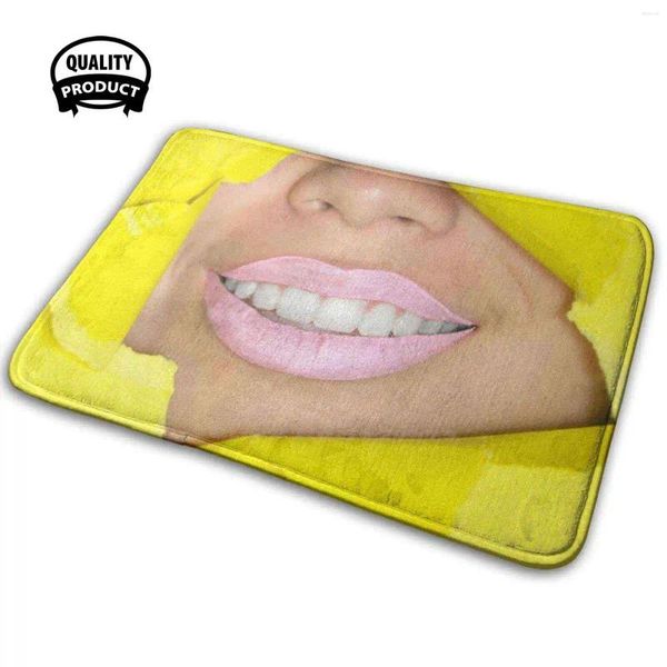 Halılar Sarı Dudaklar 3D Yumuşak Slip Slip Mat Halı Halı Yastık Ağız Seksi Trending Fun 19 Sağlıklı Ciddi Kalma Güvenli Koruma