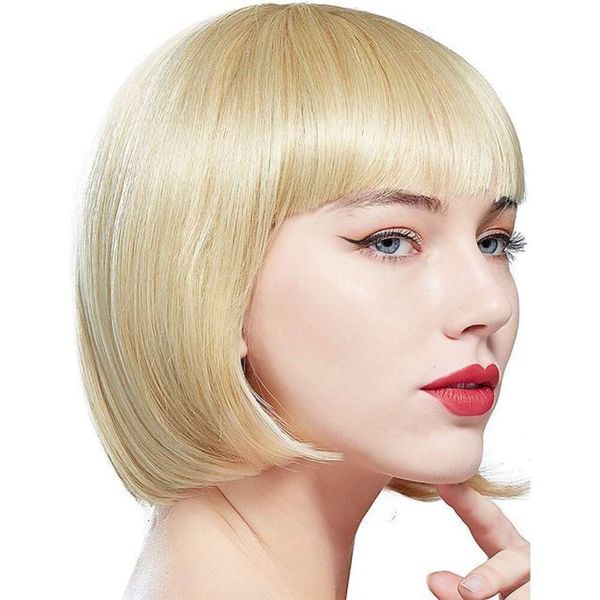 Человеческий кудрявый парики новая волна парика Wig Wig Fomen