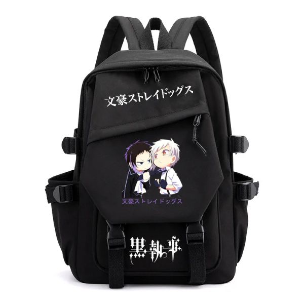 Rucksäcke Cartoon Black Butler Rucksack Frauen Männer Laptop Nylon Schools Taschen Teen College Student Mochilas