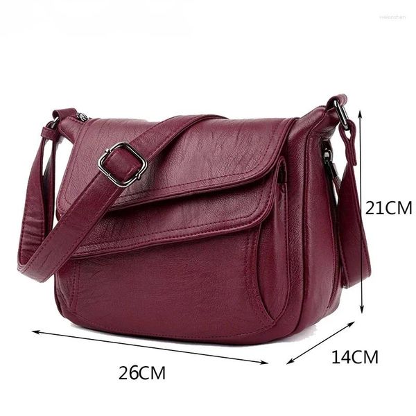 Umhängetaschen Winter weiße Handtasche weiche Leder Luxushandtaschen Frauen Designerin weibliche Messenger -Tasche Mutter für