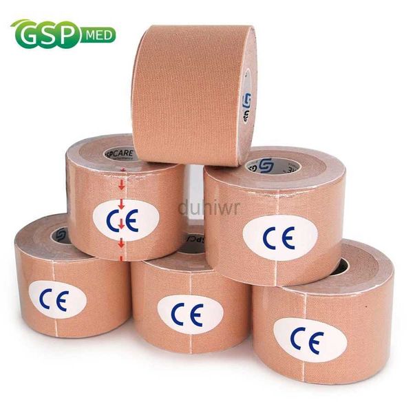 Erste-Hilfe-Versorgung 5 Größen Kinesiology Tape Athletic Recovery Elastic Adhäsive Muskelschmerz Relief Kniepolster wasserdichte Unterstützung Fitness Fitnessband D240419