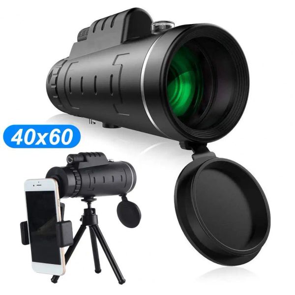 Telescopi 40x60 Day Night Vision Dualfocus HD Optics zoom Telescopio monoculare impermeabile super chiaro per la caccia all'aperto