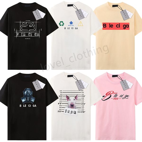 Summer Designer T -Shirt Men Tshirt maglietta da uomo camicie di moda Magliette di alta qualità Lettere di maglietta grafica tee a maniche corte di lusso top abiti da donna XS -XL