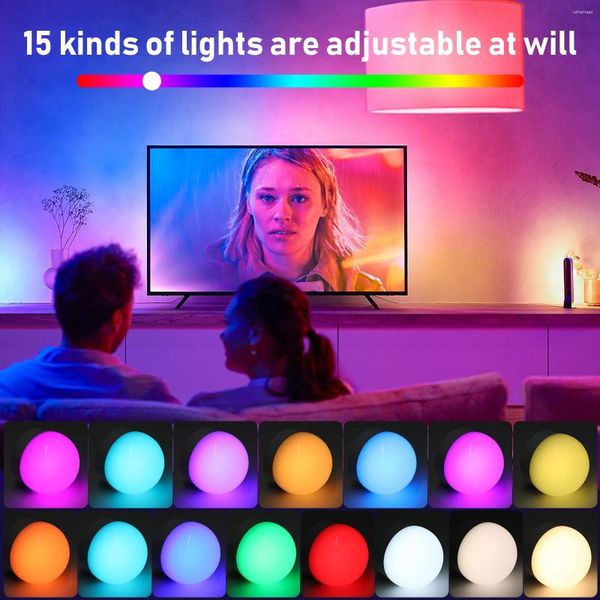 Tischlampen 3W E26/E27 RGB -Glühbirnen -LED -Spotlight -Fernbedienung Atmosphäre Leichte dimmbare Magie Home Neon 16 Farbdekoration