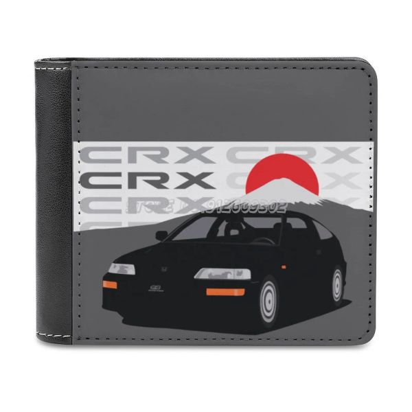 Portafogli Crxmugen 2 portafoglio da uomo Portafoglio in pelle Portafoglio di lusso Portafoglio maschio Crx Giappone Motorsport Mugen Civic Jdm Fuji