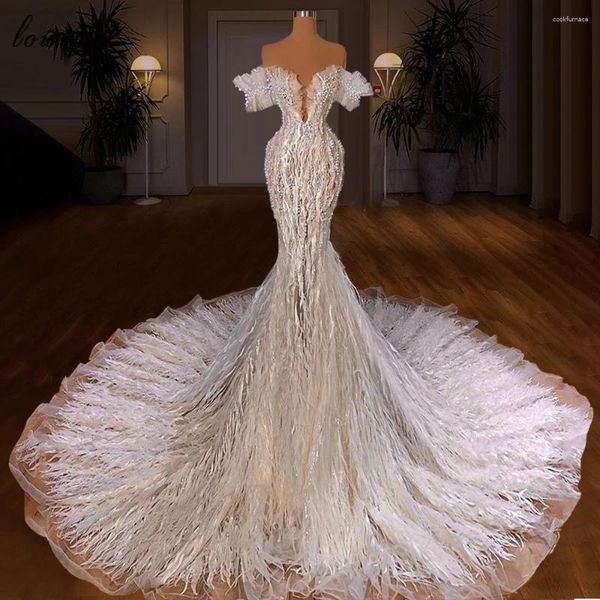 Abiti per feste 3 disegni White sera sirena sexy concorso indossare perle Dubai Wedding Vestido de Fiesta Boda