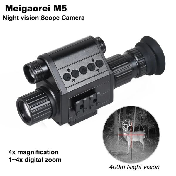 Kameras Megaorei M5 Jagdkamera Infrarot Nachtsicht Scope -Gerät HD 1080p Video Foto Wildlife Outdoor -Gewehre Sehenswürdigkeit Tag Nacht