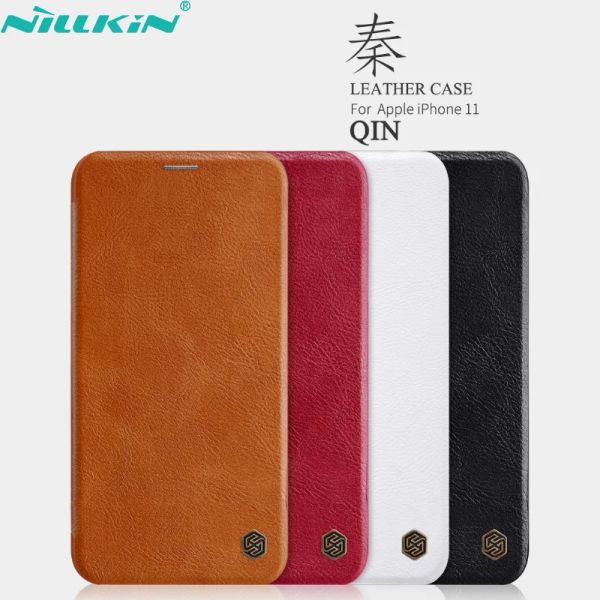 Кошельки Nillkin для iPhone 11 Case Qin Pu Кожаная карточка карманной крышки карманные пакеты для iPhone Se для iPhone 8 для 11 Pro Max Case