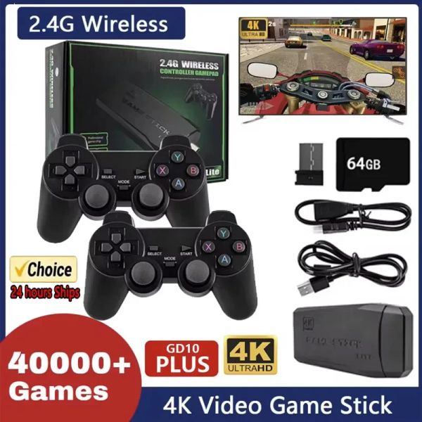 Console di gioco elettronica retronica TV 2024G Comando wireless doppio, 4K, 2,4 giochi, 64 GB 32 GB 20000