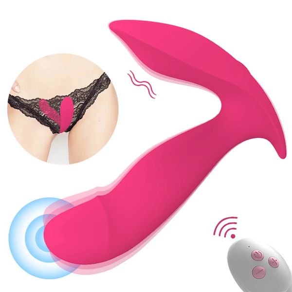 Panties de controle remoto Vibradores Dildos for Women Gspot Clitoris Invisible Butterfly Eggs Produtos adultos Meninas 18 240412