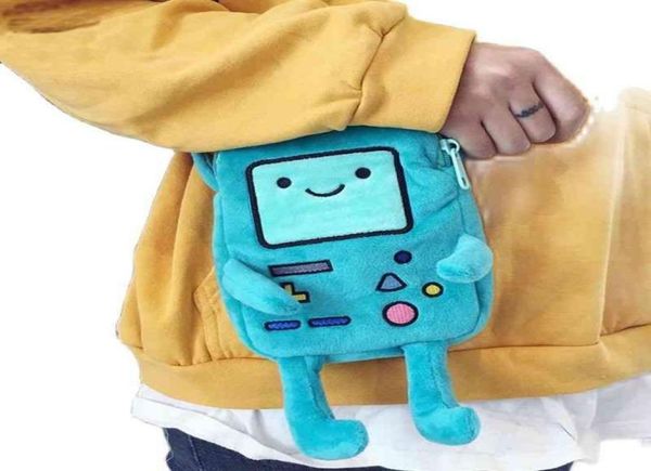 INS Finn Jake Figura Bolsa Crossbody Swag Rap Plush Coin Saco de telefonia de anime Robert BMO Toys for Children 2202108417366