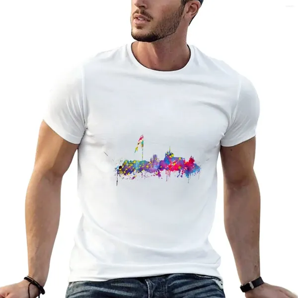 Top canotte maschile Ginevra Skyline T-shirt Sports Fan T-shirts Short Short Hippie Clothes Mens Pacchetto grafico