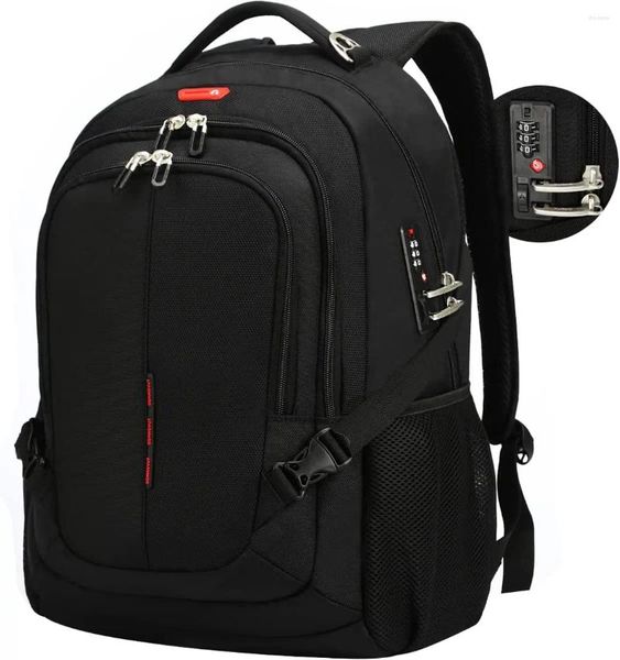 Rucksack-Reise-Laptop-Anti-Diebstahl-Beutel mit USB-Ladeanschluss und Kombinationsschloss für 15,6 