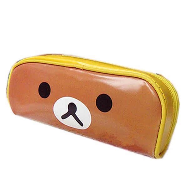 Fälle neu niedliche Rilakkuma Bärenmädchen Frau PVC Make -up Kosmetiktaschen Koffer Kinder Bleistiftstifttasche