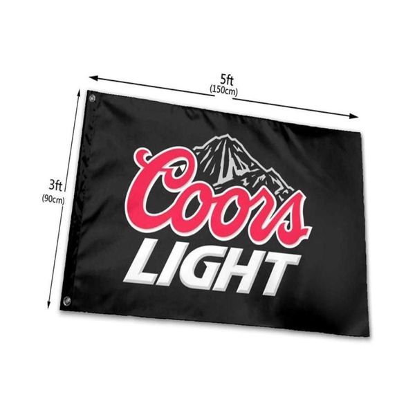 Banner Flags Coors Light Beer Label Flag 150x90cm 3x5ft Printing Polyester Club Team Sports Indoor con 2 berretti di ottone2417836 Drop D DHD9X