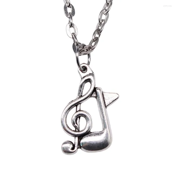 Anhänger Halskette 1PCS Musical Note Halskette für Mädchen Männer Accessoires Schmuck Frau Sie Kettenlänge 43 5 cm