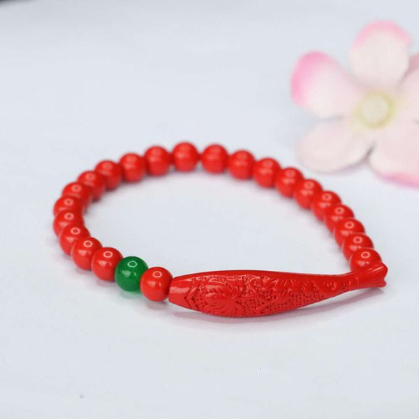 Accessorio Geomancy Jueyu Vermilion Koi Sand Bracciale a pesce rosso Bracciale Gioielli in diretta ZS2032012