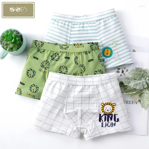 Underpants 3pcs Boys Boys Cotone Werewwear Fumettoni Shorts's Shorts Mutandine Baby Boy Boxers Teenager Safety Class A