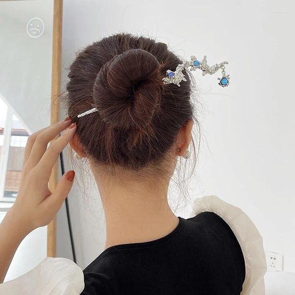 Cabelos de cabelo Easya Hairpin de moda chinesa Mulheres de jóias de luxo charme punk gota itens por atacado vintage para negócios