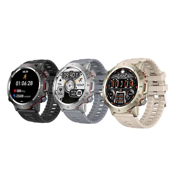 Orologio intelligente, batteria lunga 30 giorni, 30 metri impermeabili, 1,46 pollici (circa 4,7 cm) display HD di grandi dimensioni, Bluetooth 5.1, assistente vocale AI, compatibile con Android e iOS