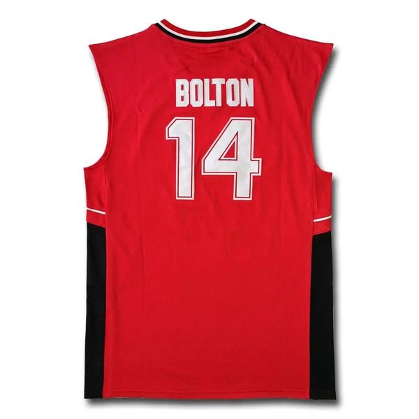 Zac Efron Troy Bolton Doğu Lisesi Wildcats No 14 Kırmızı Retro Basketbol Forması Erkekler Dikişli Embroidere Forma Spor Gömlek 240418