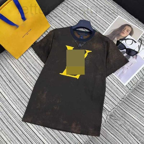 Женская футболка дизайнер 2024 Летняя печатная футболка с короткими рукавами женская круглая шея свободная половина рукава