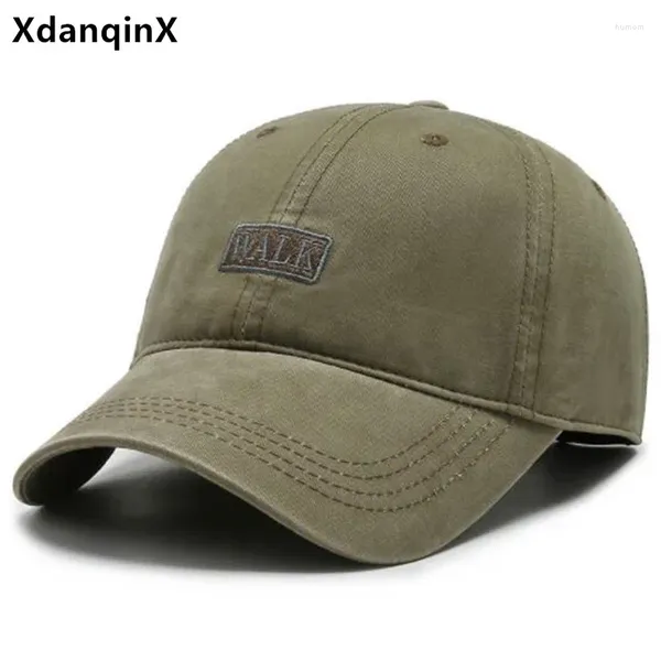 Caps de bola Caps de algodão lavável masculino Base de beisebol Snapback Tamanho ajustável Marcas esportes Hats femininos unissex