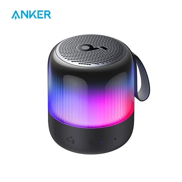 Anker Glow Mini Taşınabilir Hoparlör Bluetooth tarafından 360 ° Ses Işık Gösterisi 12H Pil Özelleştirilebilir EQ ve 240419