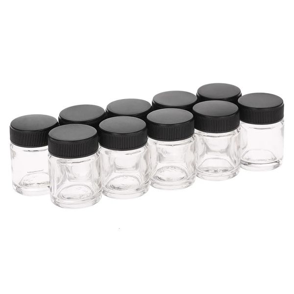 10pcs 34oz 22cc Garrafas de aerógrafo de vidro Brush Air pinting Jars maquiagem Modelo de tatuagem Tatuagem Acessórios para ferramentas