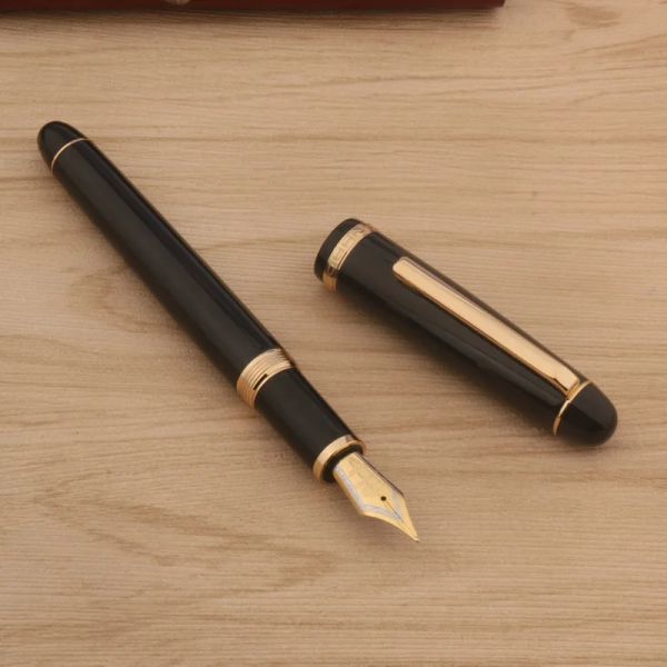 Pens Jinhao X350 Fountain Stift Kalligraphie Metall Stift Goldene EF F NIB Business Office School Supplies Schreiben Tintenstifte