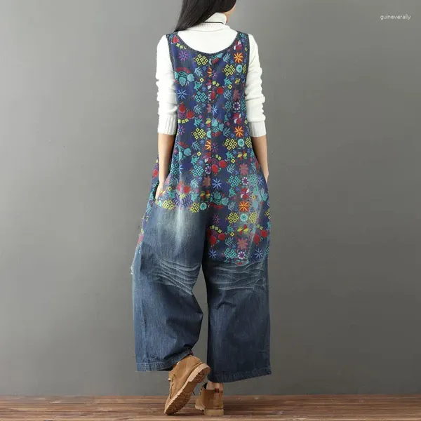 Damen Jeans Weitbein -Gurthose gedruckt Denimhose Kleidung Mode getragene weiße gebrochene Löcher japanische koreanische Freizeit