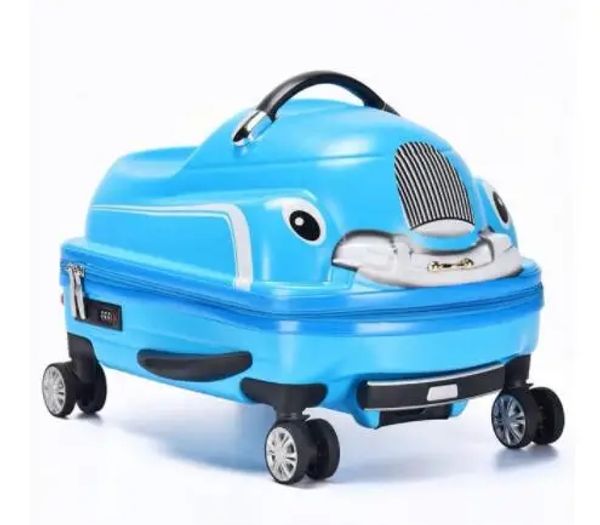 Gepäckkinder Reitkoffer Kinder 3D Scooter Koffer für Kinder Reise Trolley Bag Spinner Gepäck Koffer Rolling Truck für Kinder