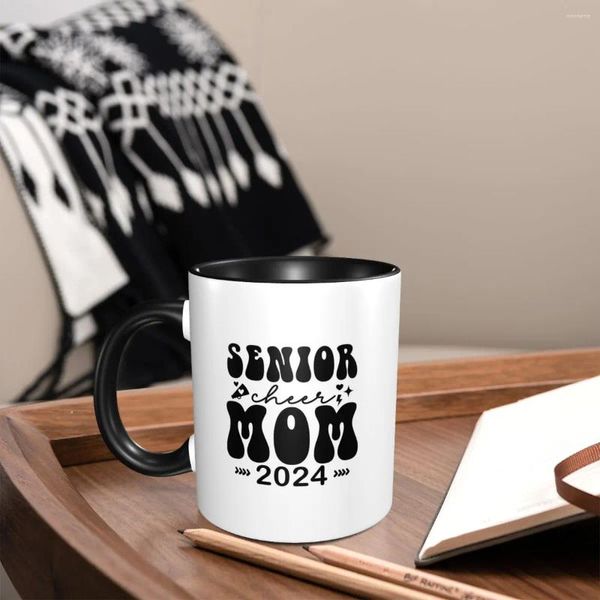 Mugs Senior Cheer мама 2024 Кофе роскошная для обеденного стола гладкая чашка тела экологически чистая керамика