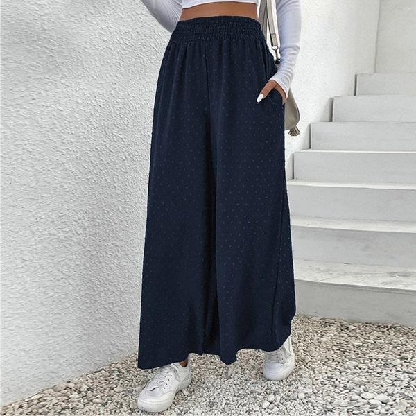 Pantaloni da donna femminile in vita alta palazzo elegante bagliore elastico culottes pantalone pantalone per donne abiti taglie forti