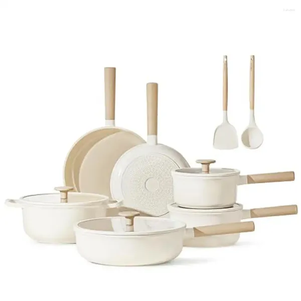 Set di pentole set di ceramica antiaderente set di cucina induzione sana pentole da cucina cucina
